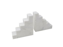 Image of Set of 2 Marble Book Ends