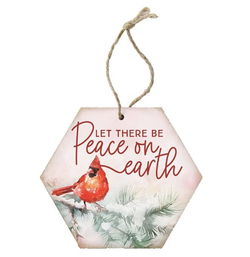 Image of Peace Earth Cardinal Ornament