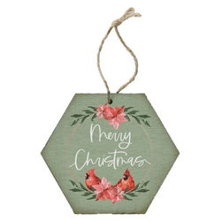 Image of Merry Cardinal Poinsettia Ornament