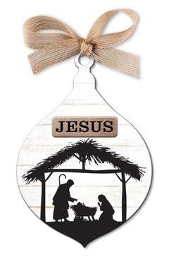 Image of Christmas Ornament Bronze Title Nativity