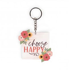 Image of Choose Happy Keychain