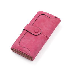 Image of Suede Clutch Wallet – Hot Pink