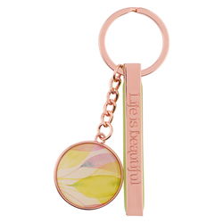 Image of Keyring in Tin Citrus Leaves Beautiful