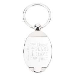 Image of Key Ring in Tin For I Know the Plans Jer. 29:11