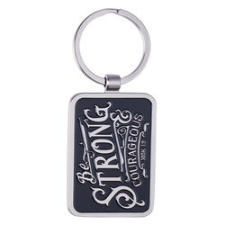 Image of Key Ring in Tin Be Strong & Courageous Josh. 1:9