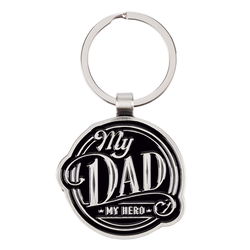Image of Key Ring in Tin My Dad My Hero Prov. 14:26