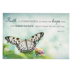 Image of Magnet Butterfly Faith, Hope, Assurance Heb 11:1