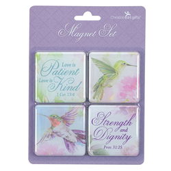 Image of Magnet Set Strength & Dignity Hummingbird Prov. 31:25