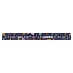 Image of Magnetic Strip Blue Floral Everything Beautiful Eccl. 3:11