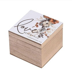 Image of Keepsake Box Love Never Fails 4×4