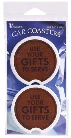 Image of Car Coasters Use Your Gifts To Serve 2Pk