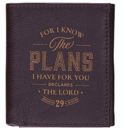 Image of Wallet Leather Black I Know the Plans Jer. 29:11