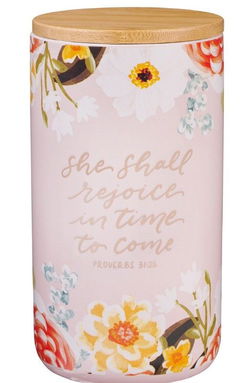 Image of Gratitude Jar w/Cards She Shall Rejoice Prov. 31:25