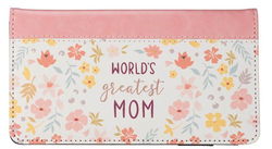 Image of Checkbook Wallet Floral Print World’s Greatest Mom