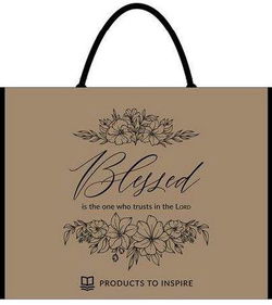 Image of Blessed: Brown Burlap Gift Bag -19x16x5.5′ Living Waters Products to Inspire