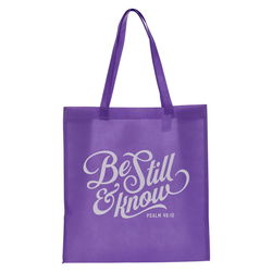 Image of Tote Purple Be Still & Know Ps. 46:10