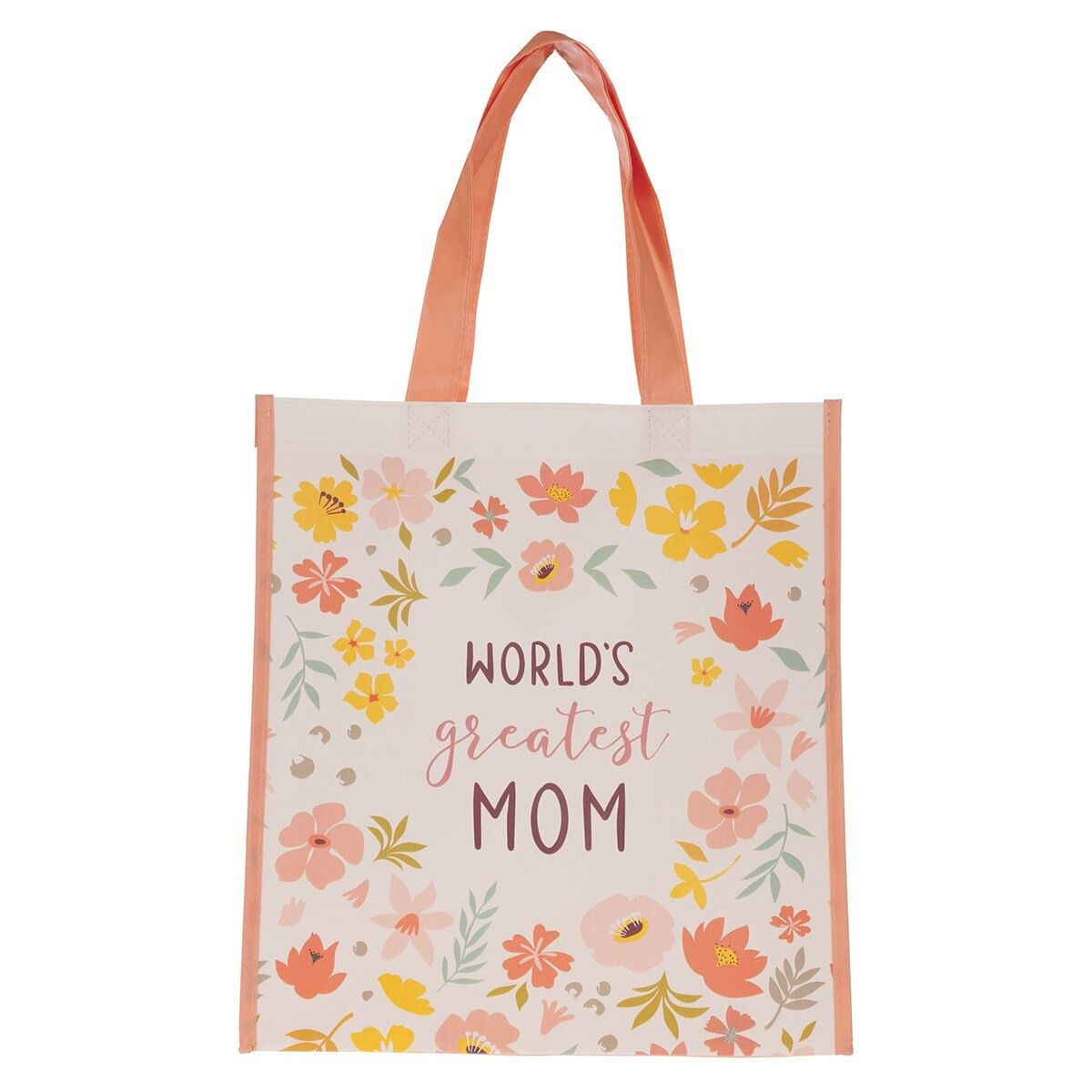Image of Tote Floral Print World’s Greatest Mom