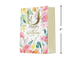 Image of Medium Gift Bag, Floral  Bday