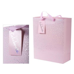 Image of Lge Gift Bag, Pink Spkle