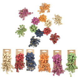 Image of Paper T. 1pc Kraft 4′ Star Bow w/1pc Curly Swirl, 6 Colours