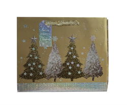 Image of Paper T. Xmas DLX Gift Bag, Chrismas  Trees, Large, 12.2×10.25×4.7′