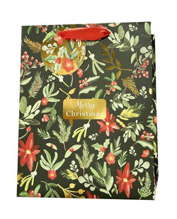 Image of Paper T. Xmas DLX Gift Bag, Medium,  Hot Stamp, j-hook+ tag