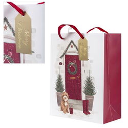 Image of Paper T. Xmas Gift Bag-Large Matte &  Glitter, j-hook