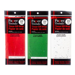 Image of Paper T. Xmas 20-Sheet Confetti  Tissue, 20’x20′, 3/c (Wht/Grn/Red)