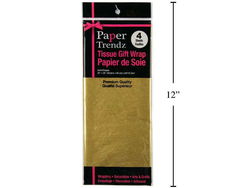Image of 4-Sheet Tissue Wrapping Paper, Gold