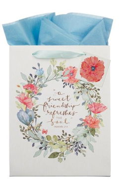 Image of Gift Bag LG Portrait Sweet Friendship Prov. 27:9