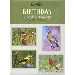 Image of Backyard Birds Boxed Birthday Cards