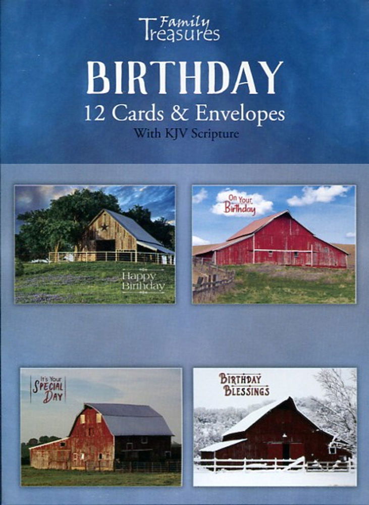 Image of Rustic Barns  Birthday – Boxed Greeting Cards