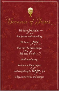 Image of Cards Christmas Because of Jesus 18/box