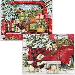 Image of Puppies & Presents Assorted Boxed Christmas Cards