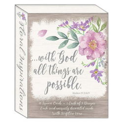 Image of Floral Inspirations – Boxed Note Card Assortment – 20 Cards & 20 Envelopes