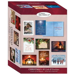 Image of Extra Large Boxed Christmas Card Assortment – Christmas Wonders NIV- 48 Cards an