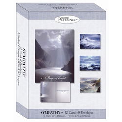 Image of Sympathy – Coastal – Assorted Sympathy Cards, Box of 12