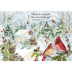 Image of Snowy Chapel Boxed Christmas Cards