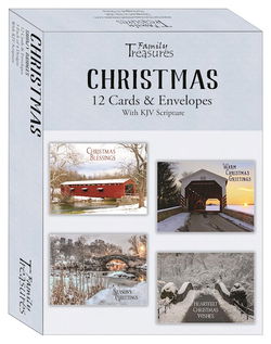 Image of Snowy Bridges Boxed Christmas Cards 12 pk.