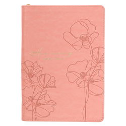Image of Mercy Pink Faux Leather Journal w/ Zipper Closure