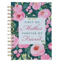 Image of First My Mother Pink Peony Large Wirebound Journal