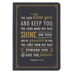 Image of Bless You and Keep You Black Faux Leather Classic Journal