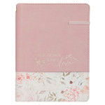 Image of Done in Love Pink Journal with Elastic Closure and Pen Holder