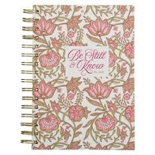 Image of Be Still and Know Pink Spring Wirebound Journal Psalm 46:10