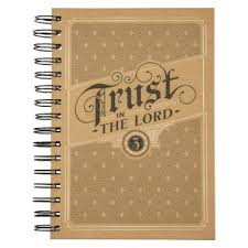Image of Trust in the Lord Cork-brown Large Wirebound Journal – Proverbs 3:5