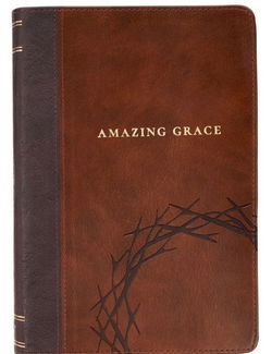 Image of Journal Classic Two-tone Brown Crown of Thorns/Amazing Grace Isa. 53:5
