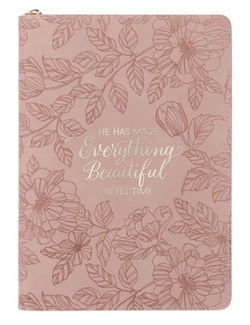 Image of Journal Classic Zip Pink Everything Beautiful Ecc. 3:11