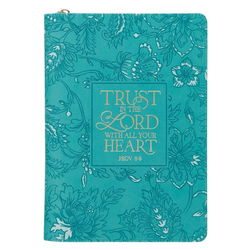 Image of Journal Classic Zip Teal Trust in the Lord Prov. 3:5