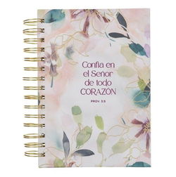 Image of Journal Spiral-bound Floral Confía en el Señor Prov. 3:5