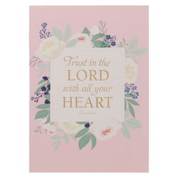 Image of Notebook Bound Pink Floral Trust in the Lord Prov. 3:5